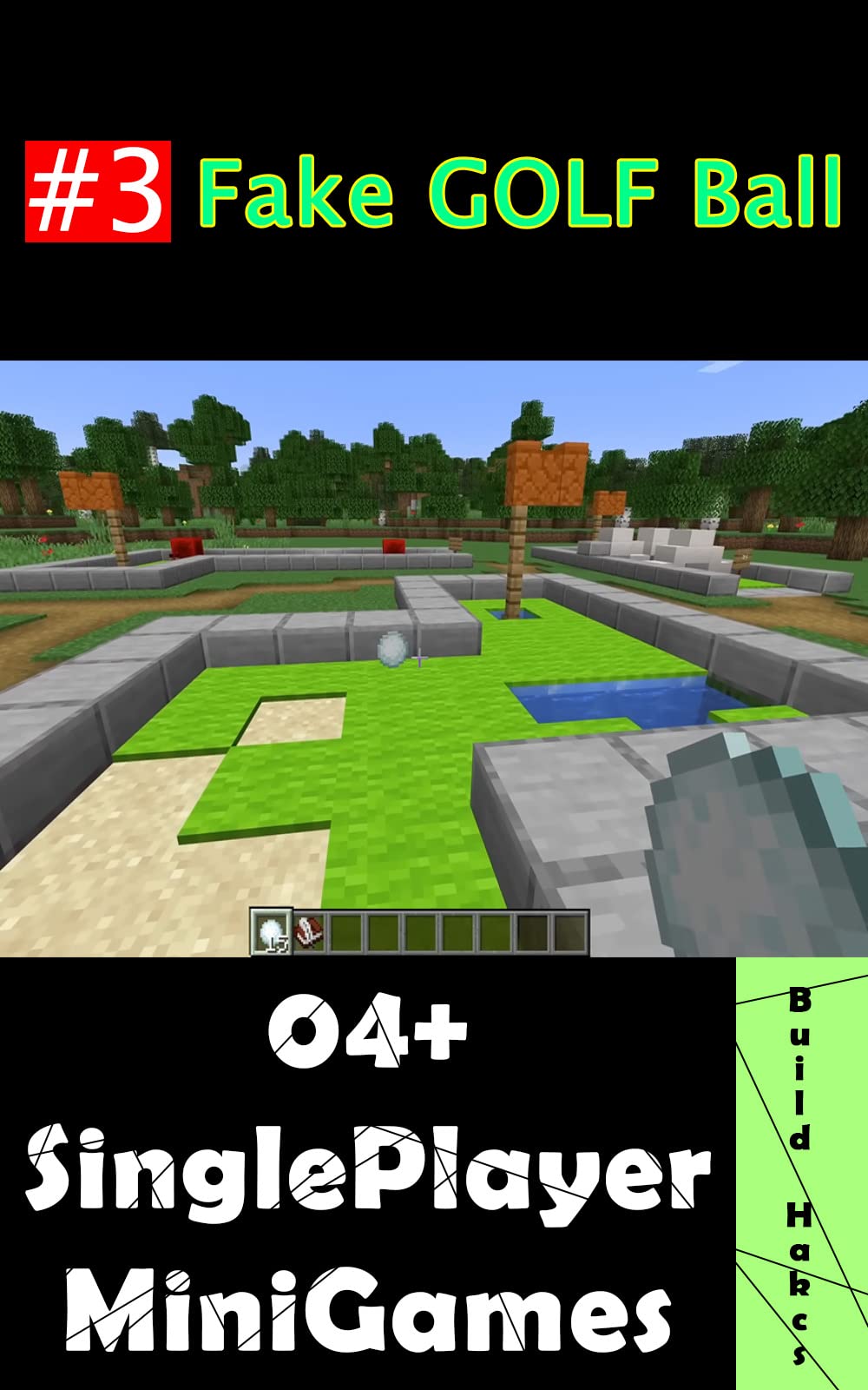 Minecraft Fake Golf Ball 04+ SinglePlayer Minigames Build Hacks (Book