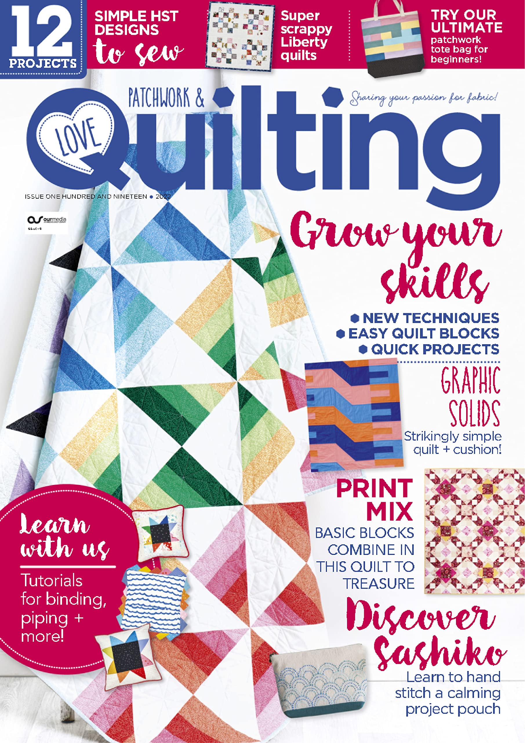 Patchwork and Quilting: 12 Projects