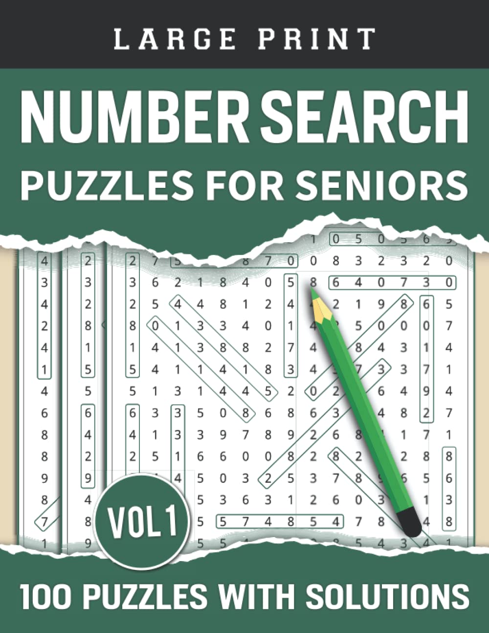 Number Search Puzzles for Seniors Large Print 1500+ Number Find