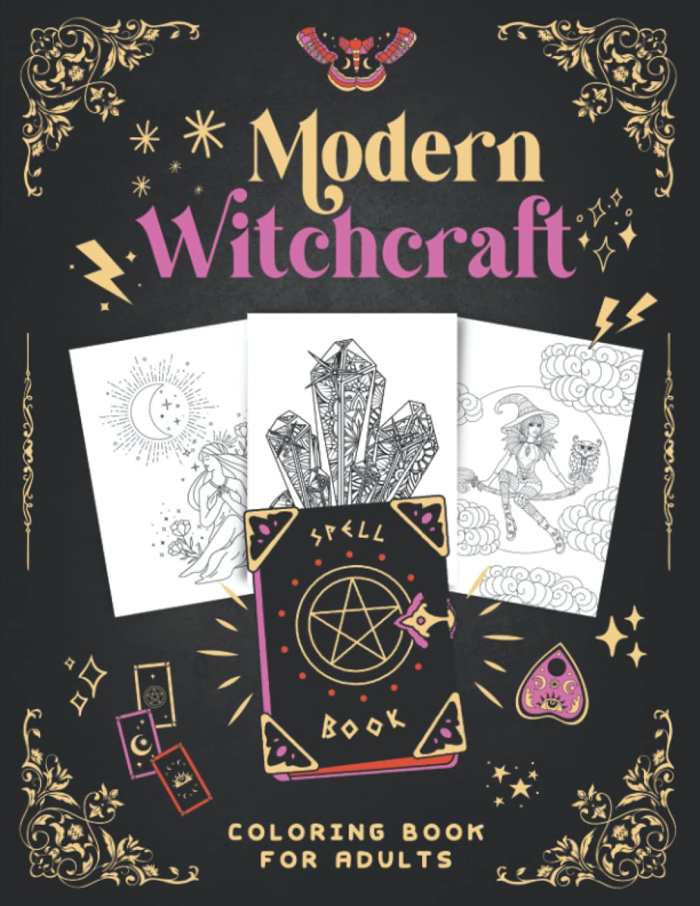 Modern Witchcraft Coloring Book: Spiritual Themed Coloring Book For ...