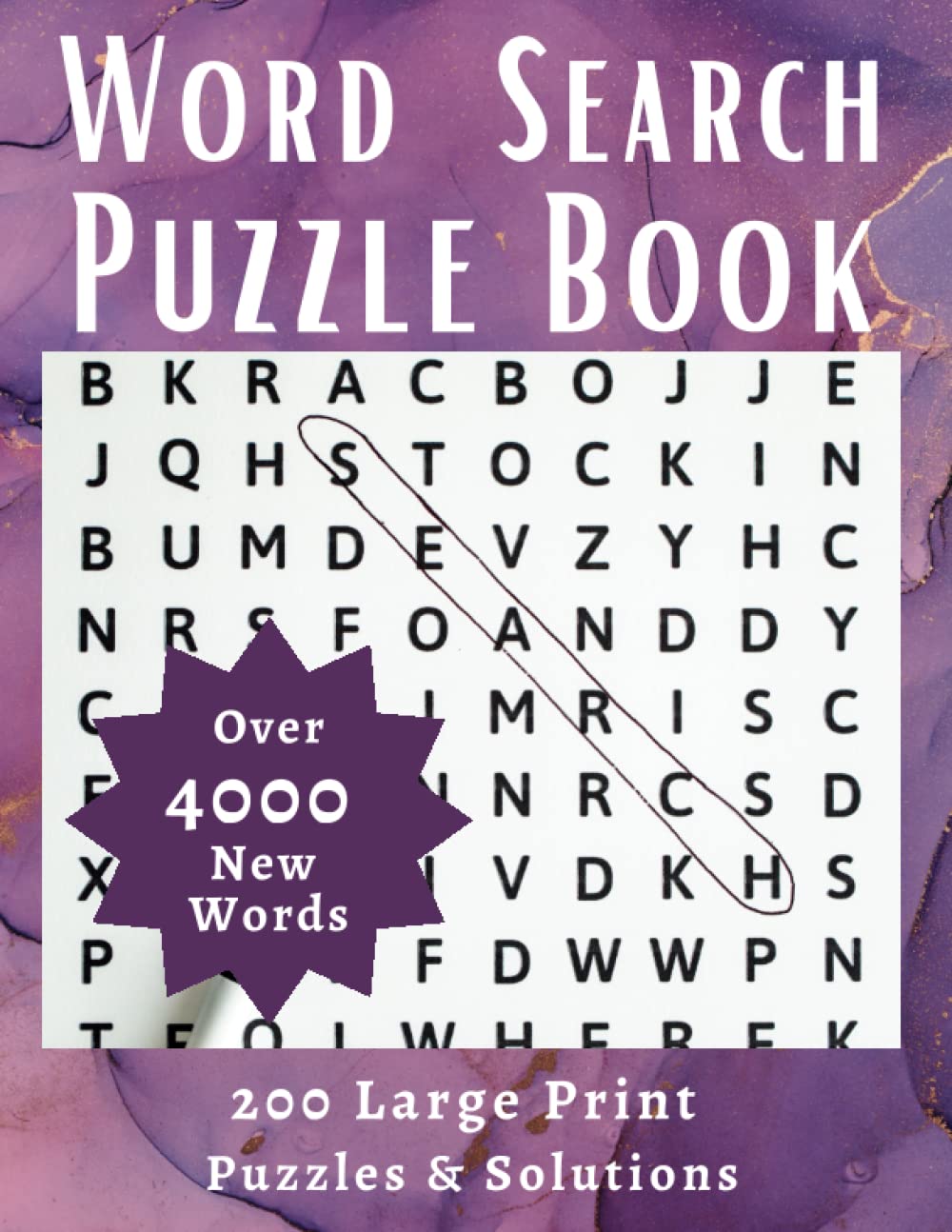 Large Print Word Search Puzzles: 200 Puzzles and Solutions by Amanda ...