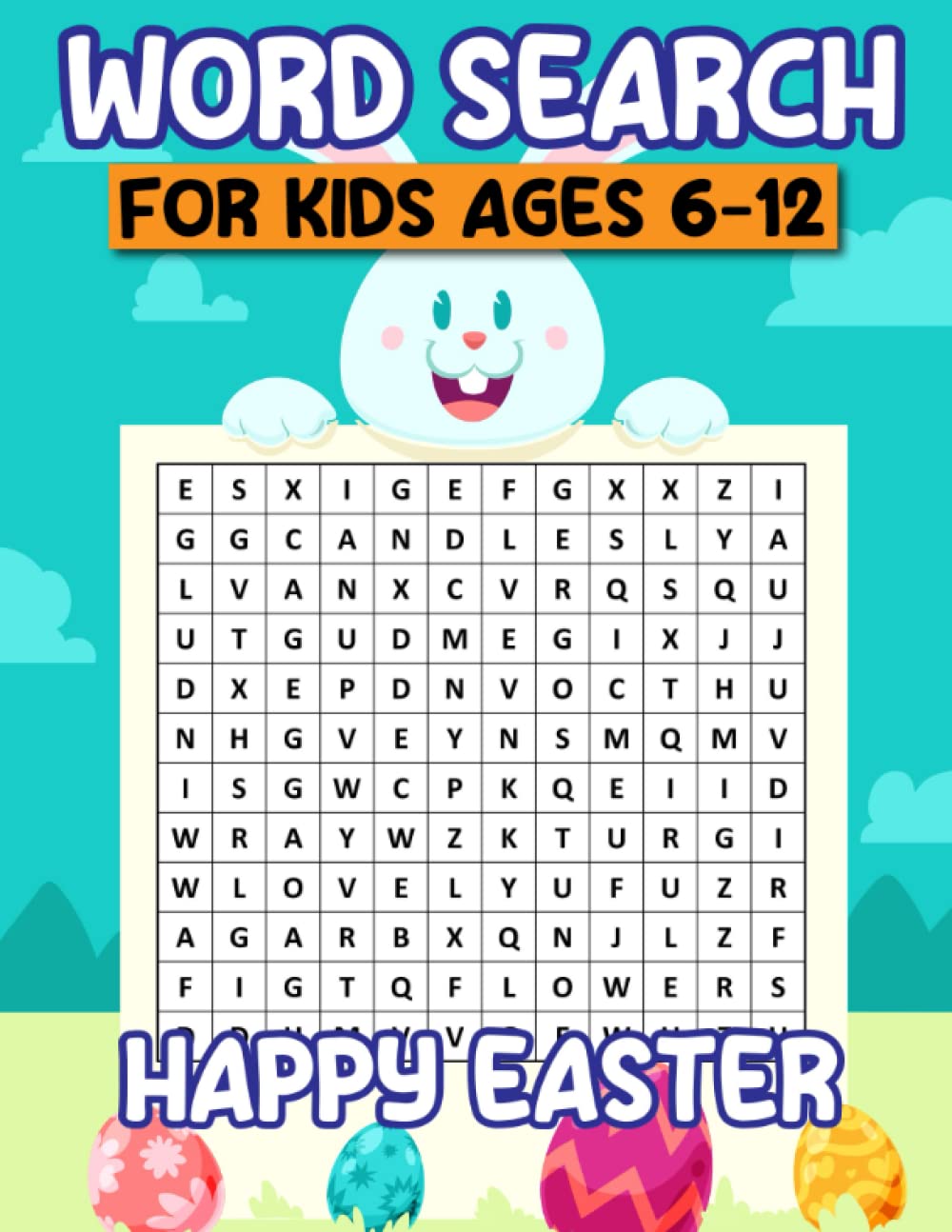 Happy Easter Word Search for Kids Ages 612 Holiday & Seasonal Easter