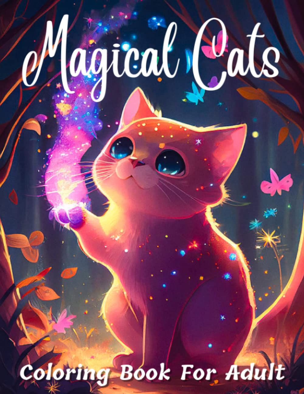 Magical Cats Coloring Book For Adult: Features Cats and Kittens' Crazy ...