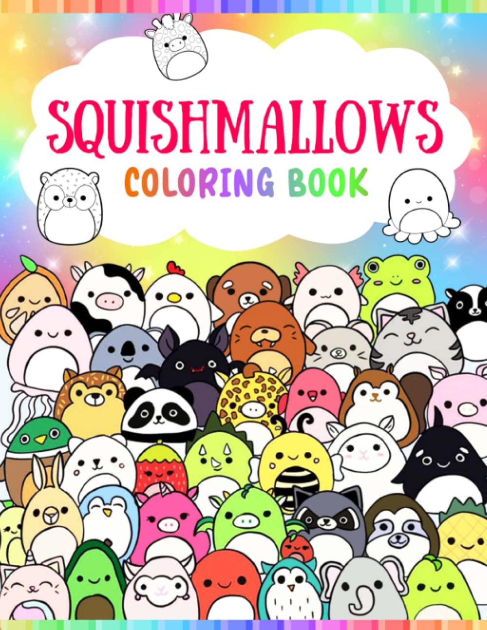Squishmallows Coloring Book for Kids Ages 4-8: 30+ FUNNY, EASY, BIG