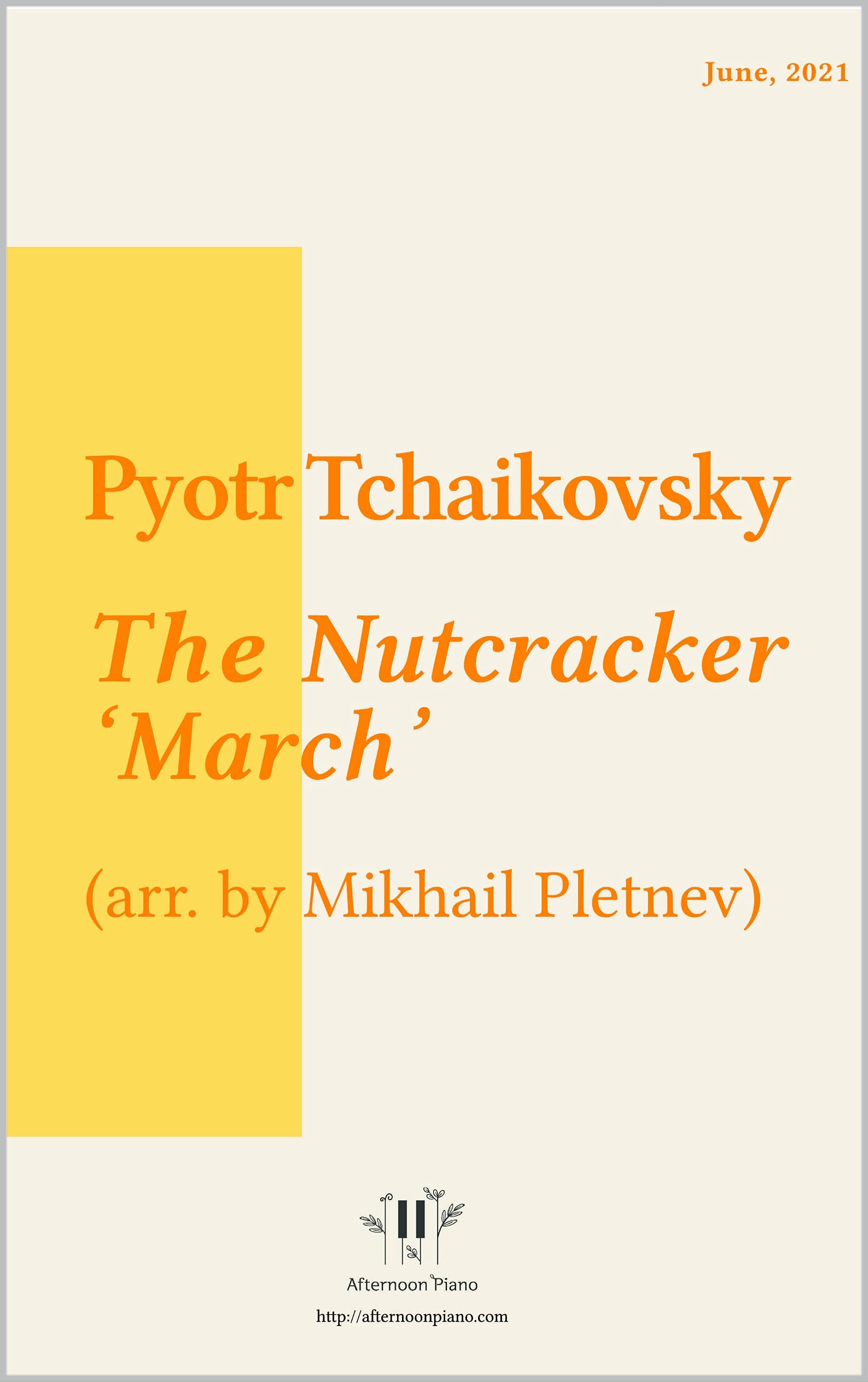 The Nutcracker, II. March Tchaikovsky (for intermediates) Arranged