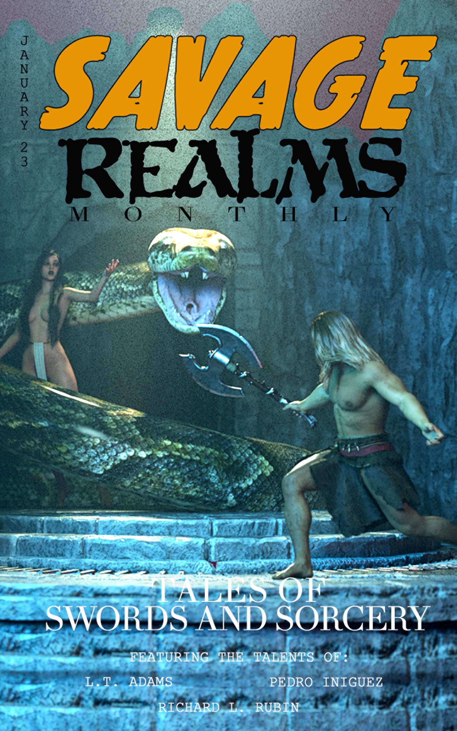 Savage Realms Monthly: February 2023: A collection of dark fantasy sword and sorcery short adventure stories