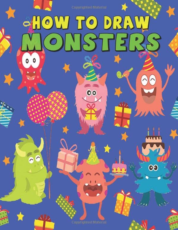 How to Draw Monsters Super cute monsters drawing instructions for kids