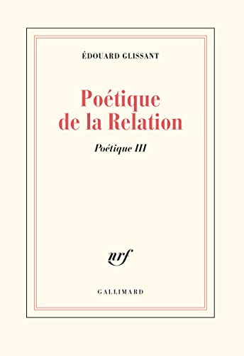 Poetique de la Relation book cover