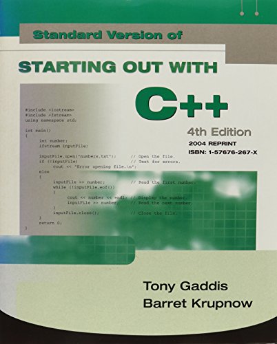 Starting Out With C++: Standard Version by Tony Gaddis | Goodreads