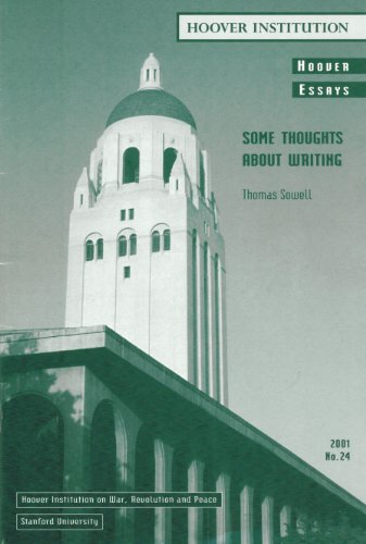 Some Thoughts about Writing (Hoover Essays, No. 24) book cover