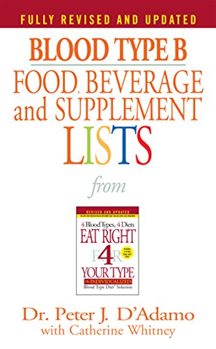 Blood Type B Food, Beverage and Supplement Lists book cover