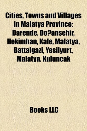 Cities Towns And Villages In Malatya Province Darende Do An Ehir 