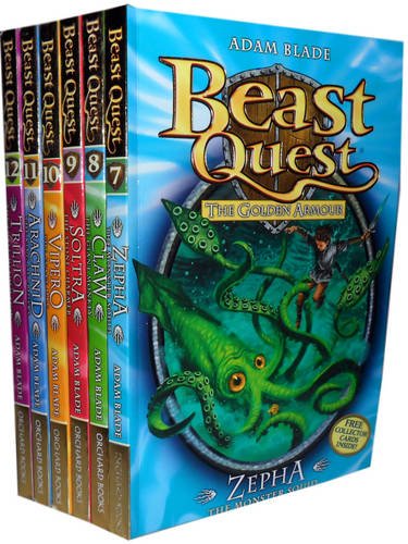 Beast Quest Series 2 Collection: Zepha The Monster Squid, Claw The Giant Monkey, Soltra The Stone Charmer, Vipero The Snake Man, Arachnid The King Of Spiders, Trillion The Three Headed Lion