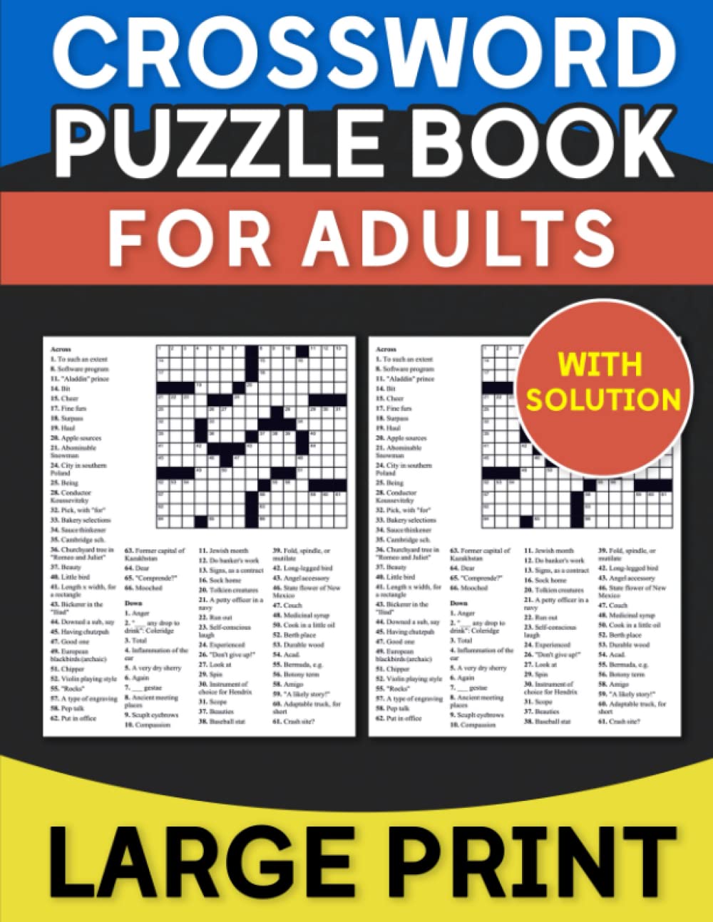 Crossword Puzzle Book For Adults And Seniors The Fun And Relaxing