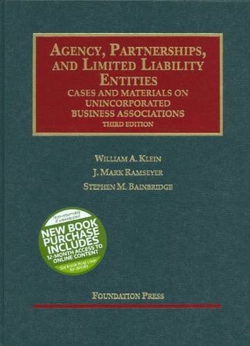 Agency, Partnerships, and Limited Liability Entities book cover