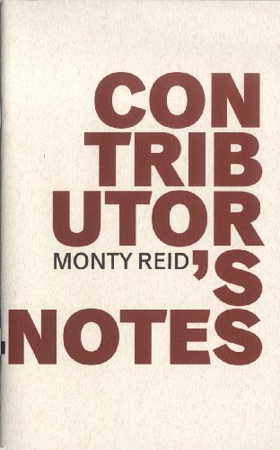 Contributor's Notes book cover