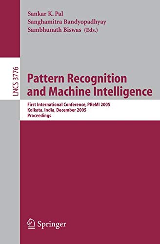 Pattern Recognition and Machine Intelligence by Sankar K. Pal | Goodreads
