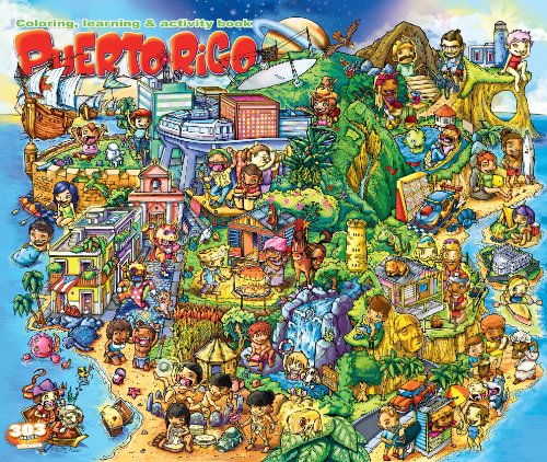 Puerto Rico Coloring Learning Activity Book 303 pages with 4 Pages of