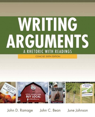 Argument Book Rhetoric Writing Arguments: A Rhetoric with Readings--Concise Edition [with ...