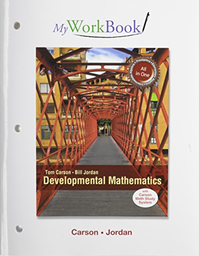 MyWorkBook for Developmental Math: Prealgebra, Elementary and ...
