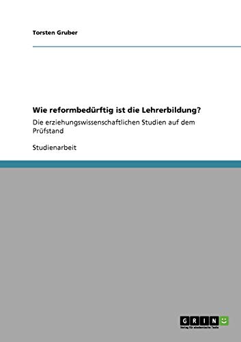 Wie Reformbed Rftig Ist Die Lehrerbildung Die 