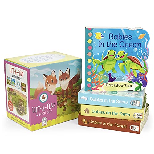 Animal Babies Lift-a-Flap Boxed Gift Set 4-Pack: Babies on the Farm ...