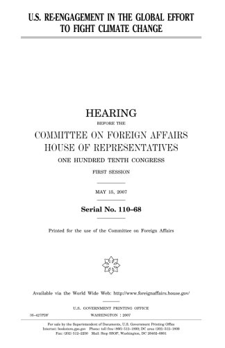 U.S. Re-Engagement in the Global Effort to Fight Climate Change by U.S ...