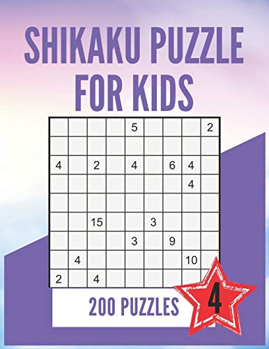 Shikaku Puzzle: 200 Puzzles for Kids Ages 9-12, Large Print Easy Japan ...