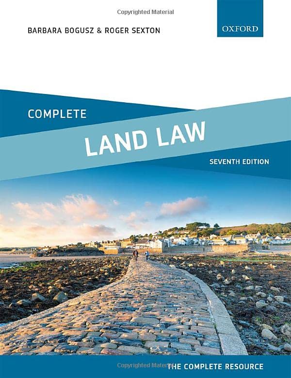 Complete Land Law Text, Cases and Materials by Barbara Bogusz Goodreads