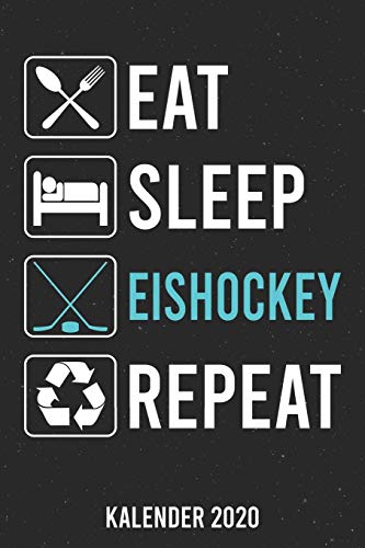 Kalender 2020: Eat Sleep Eishockey A5 Kalender Planer f r ein