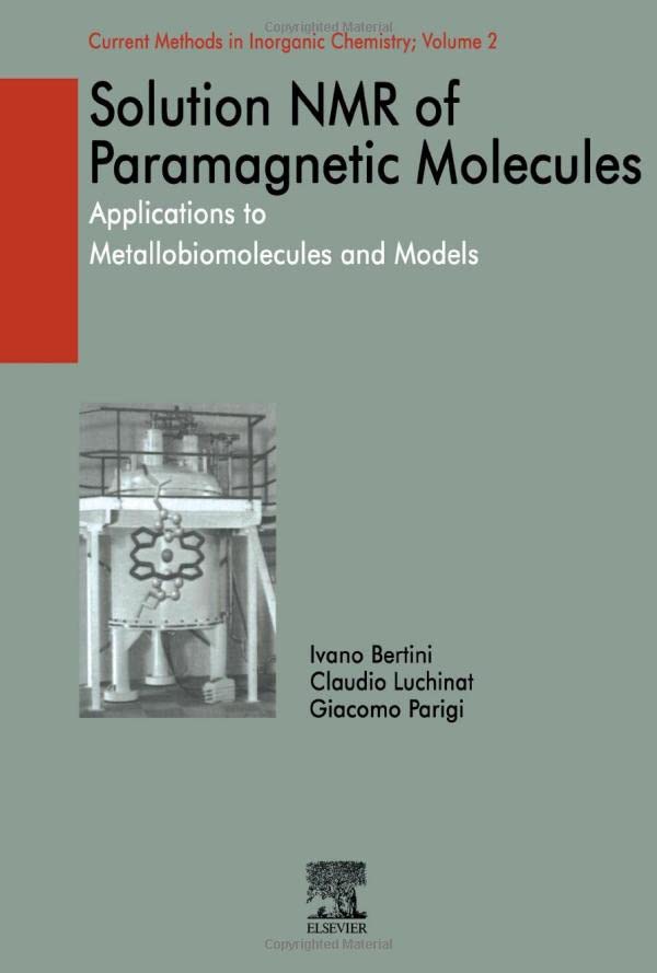 Solution NMR of Molecules Applications to
