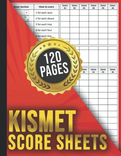 Kismet Score Sheets: 120 Large Kismet Score Pads for Scorekeeping - Gift Idea for Friends and ...