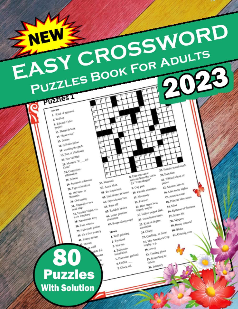 2023 New Easy Crossword Puzzles Book For Adults New Easy Crossword Puzzles Book For Adults
