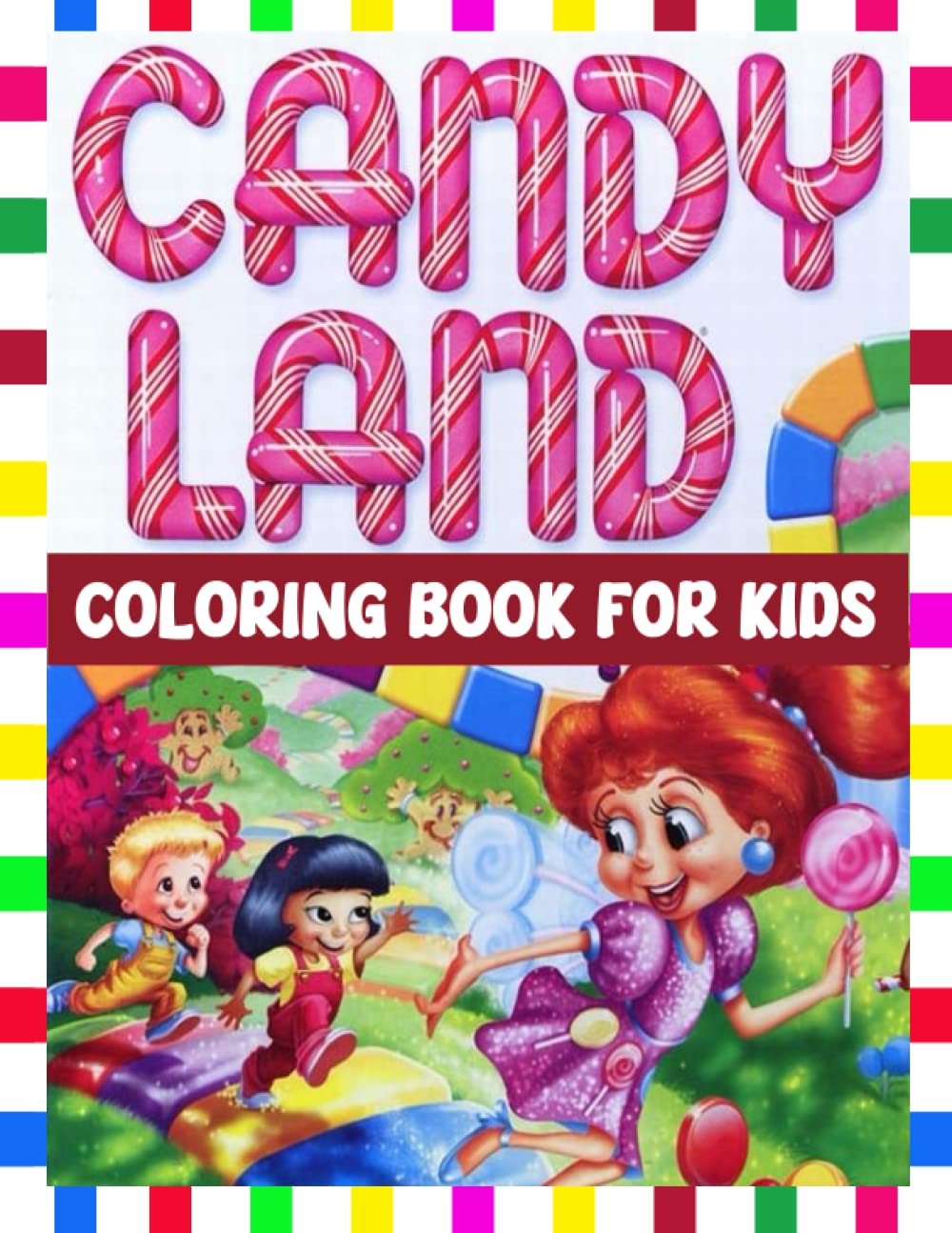 Candy Land Coloring Book For Kids: A Coloring Book Featuring Adorable