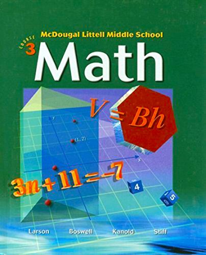 McDougal Littell Middle School Math Course 3: Teacher s Resource