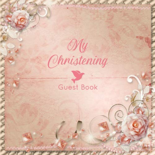 Christening Guest Book A Baptism Guest Book for Christening Day by