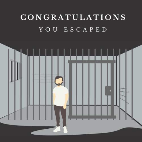 Congratulations You Escaped Funny Guest Book For Leaving Celebration