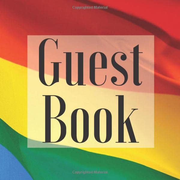 Guest Book Rainbow Pride Flag Signing Guestbook Gift Log Photo Space