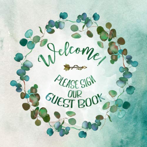 Guest Book Eucalyptus Leaves Guestbook For Wedding Party, Baby