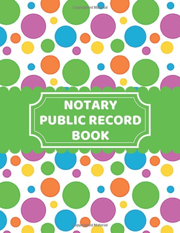 Notary Public Record Book Large Public Official Notary Records Book
