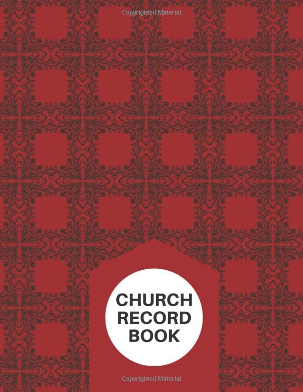 Church Record Book Large Church Membership Records Journal Manual