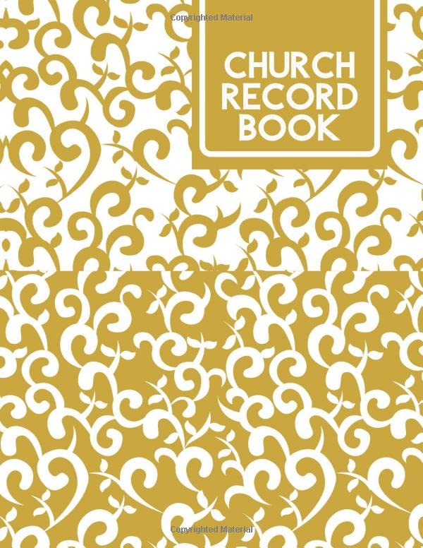 Church Record Book Large Church Membership Records Journal Manual