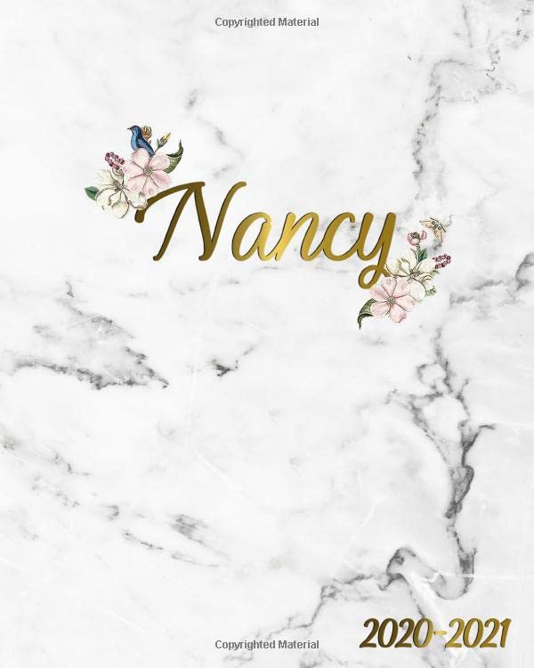 Nancy 2020 2021 marble gold 2 year weekly monthly planner 2020