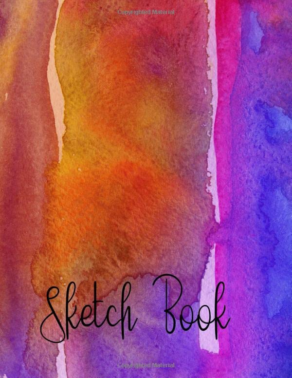 Sketch Book 8.5 X 11 Modern Blank Sketch Book, 110 Blank Pages (55