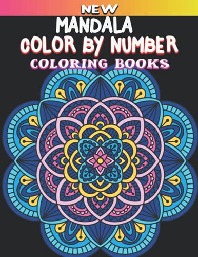 Mandala Color By Number Coloring Book: Large Print Mandala Color By Number Books With Pearls And ...