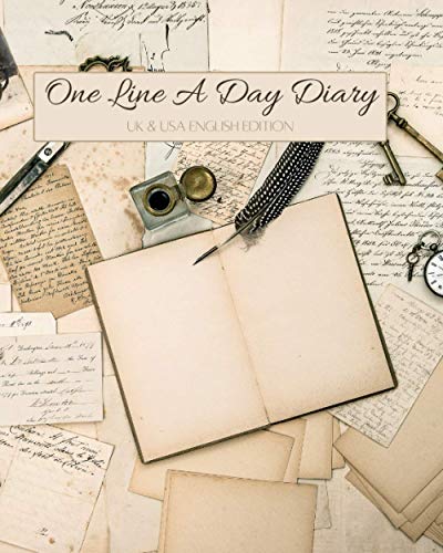 One Line a Day Diary UK & USA English Edition A Four Year One Line a