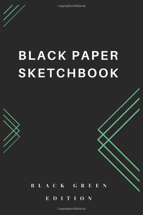 Black Paper Sketchbook Black Green Edition Black Paper Sketchbook with