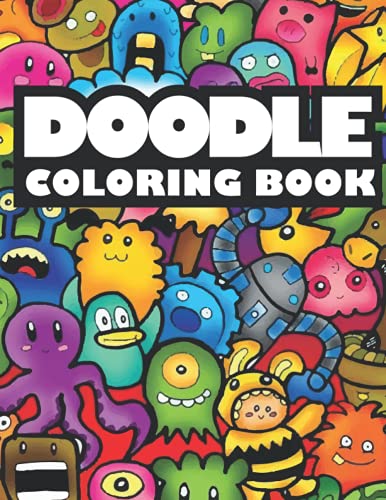 Doodle Coloring book: for adults and kids, girls and boys. Large format ...