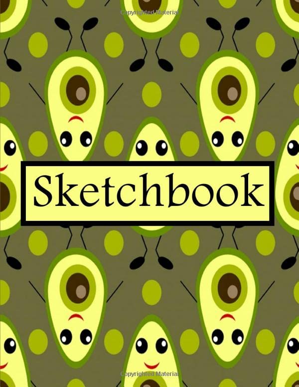 Sketchbook Cute Avocado Gifts sketchbook for drawing For Drawing