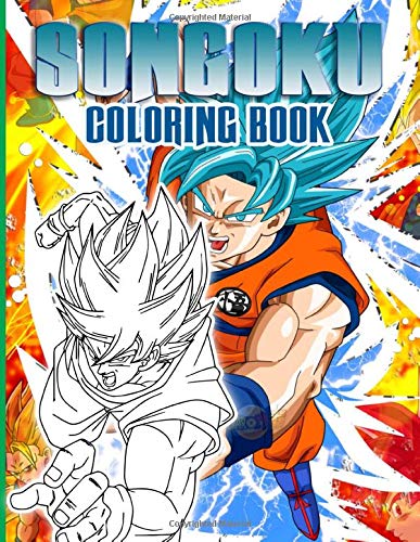 Songoku Coloring Book: Son Goku Nice Coloring Books For Adults ...